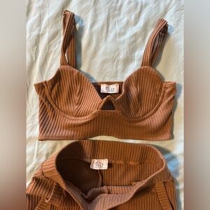 Oh Polly brown 2 piece set
